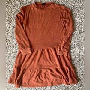 Rust Orange Long Sleeve Dress